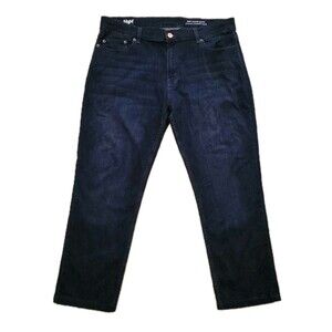 Mugsy Jeans Mens 40x32 (Actual Sz 38x26) Dark Blue PMT Clutch Straight Leg Jeans